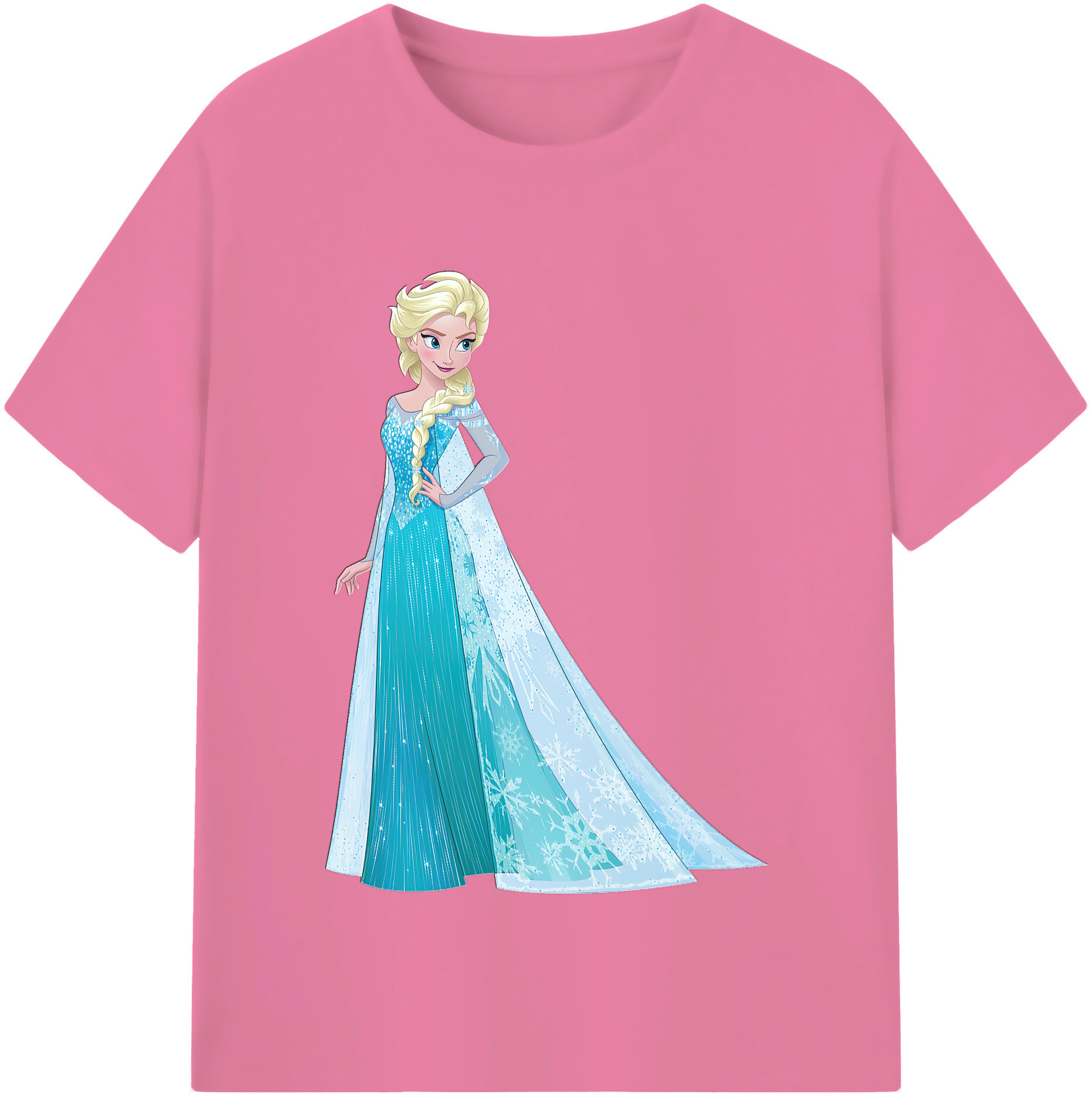 アナと雪の女王 アンナ エルサ Frozen Anna Elsa 綿100％半袖Tシャツ（フロントプリント）
